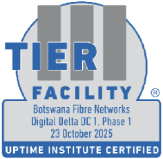 Uptime Institute Tier III Certified Facility — Botswana Fibre Networks, Digital Delta DC 1, Phase 1